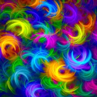 Abstract Neon Feathers