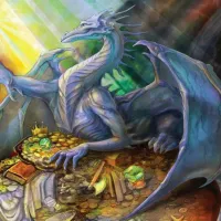 Blue Dragon and Treasure