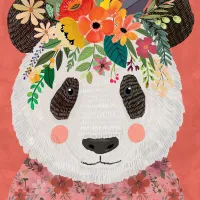 Floral Friends - Cuddly Panda
