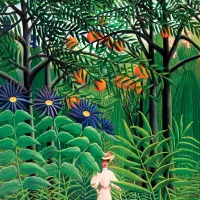 Woman in an Exotic Forest