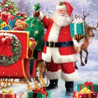 Santa with Sled