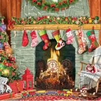 Pièces XXL - Christmas by the Fireplace