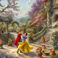 Thomas Kinkade, Disney, Blanche-Neige - Danse avec le Prince