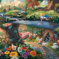 Thomas Kinkade - Disney - Alice au Pays des Merveilles