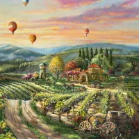 Thomas Kinkade - Peaceful Valley Vineyard