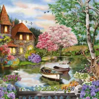 Maison au bord du lac