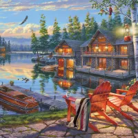 Sur les Rives du Lac Loon, New York