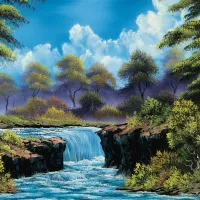 Chute d'Eau dans la Clairière