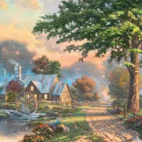 Puzzle en bois - Le Vieux Moulin à Eau
