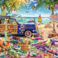 Une Plage Haute en Couleur