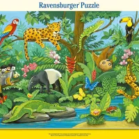 Puzzle Cadre - Animaux de la Forêt Tropicale