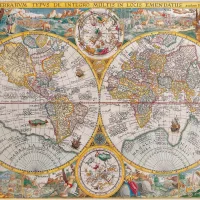 Mappemonde en 1594