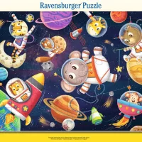 Puzzle Cadre - Astronautes animaux