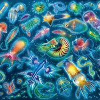 Méduses colorées