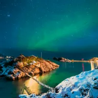 Lumières du Nord, Tromsø, Norvège (Puzzle Highlight, Scandinavian)