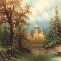 Albert Bredow - Romantic Winter Landscape