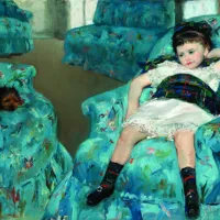 Mary Cassatt : Little Girl in a Blue Armchair