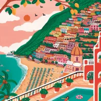 L'Art De La Couleur : Positano, Italie