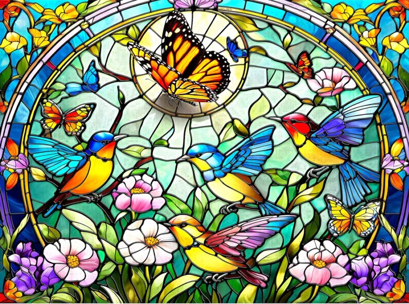 Sg Oiseaux Chanteurs Et Papillons