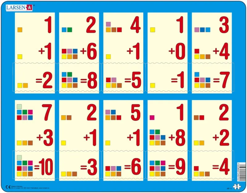 Puzzle Cadre - Apprendre à Compter : L'Addition de 1 à 10