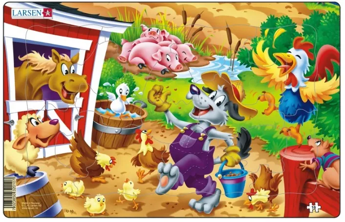 Puzzle Cadre - Le Loup et les Animaux de la Ferme