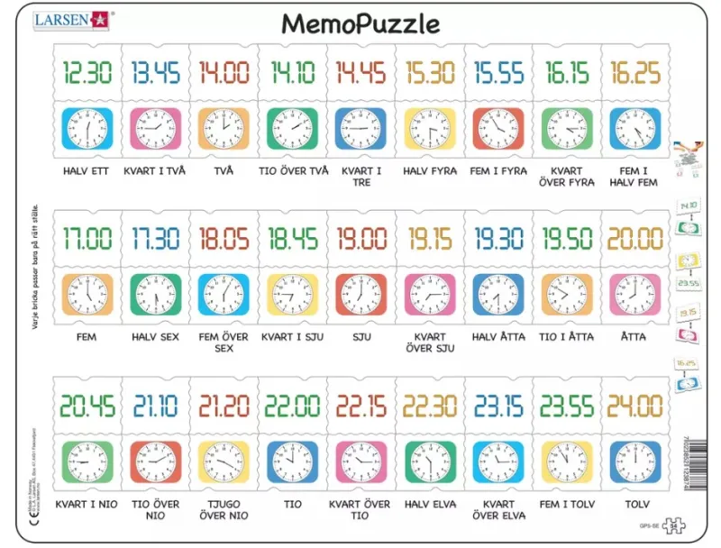 Puzzle Cadre - MemoPuzzle (en Suédois)