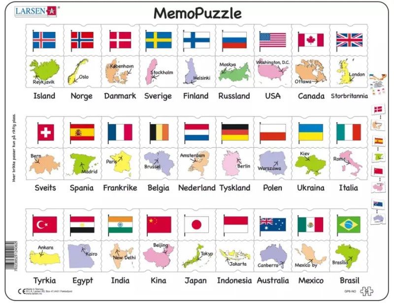 Puzzle Cadre - MemoPuzzle (en Norvégien)