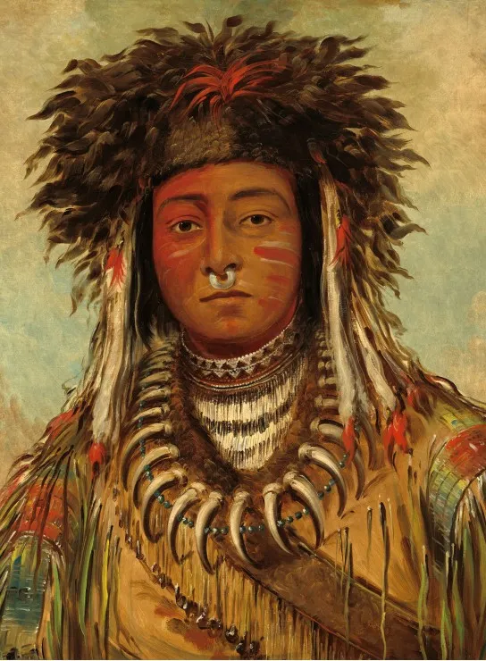 George Catlin : Chef Indien - Ojibbeway, 1843