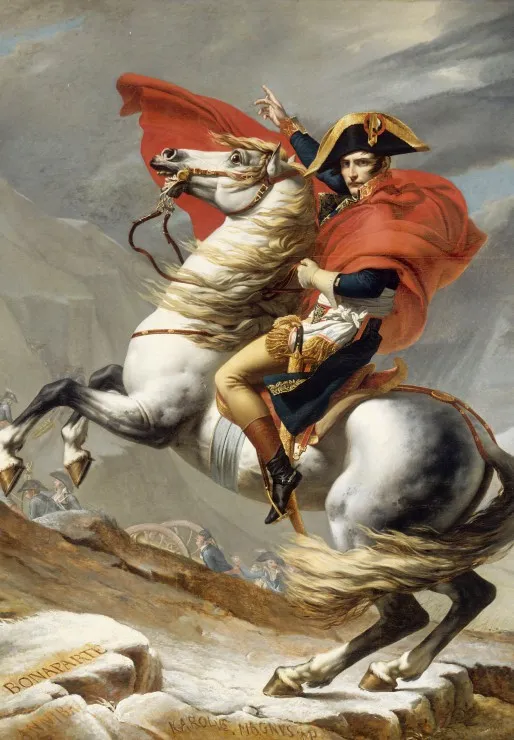Jacques-Louis David: Bonaparte franchissant le Grand Saint-Bernard, 20 mai 1800