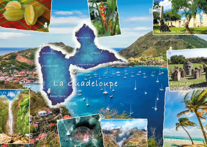 Carte Postale de la Guadeloupe