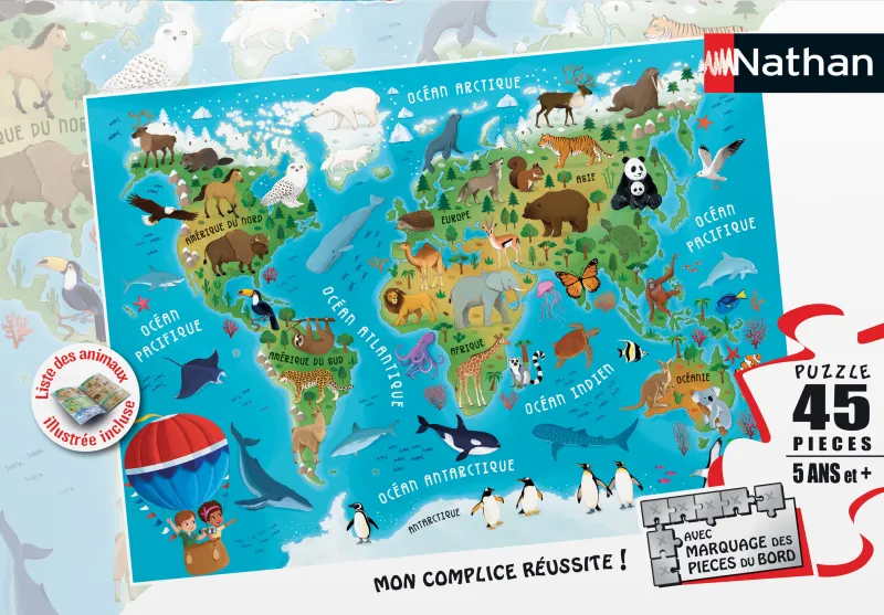 Carte du Monde des Animaux
