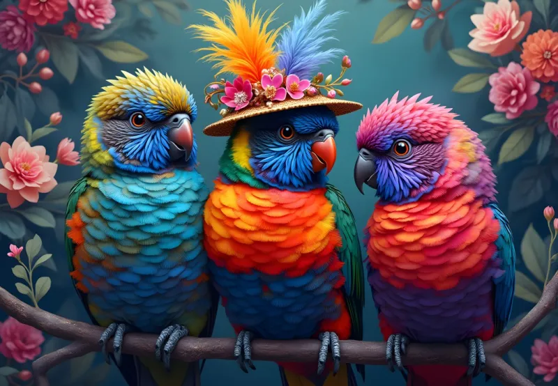 Perroquets Arc-en-Ciel
