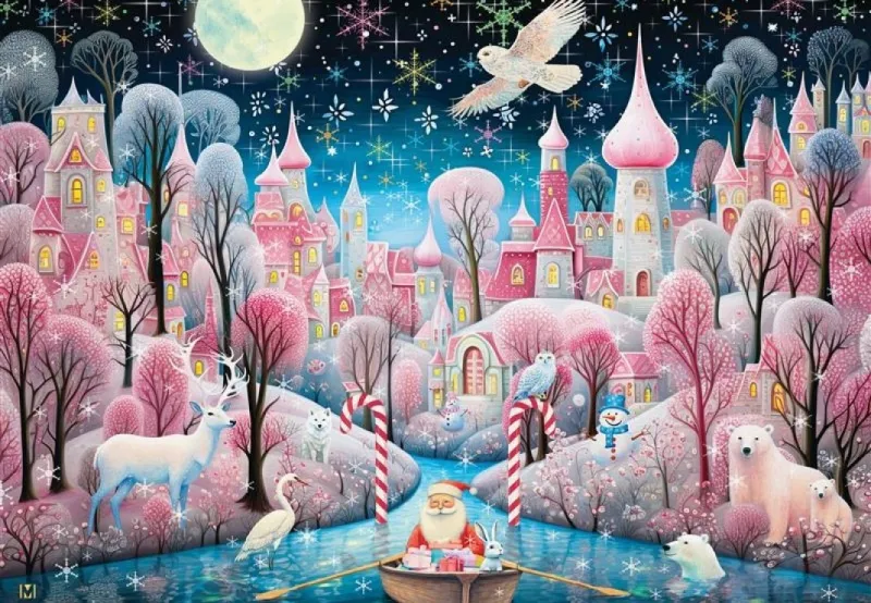 Village de Noël en Rose