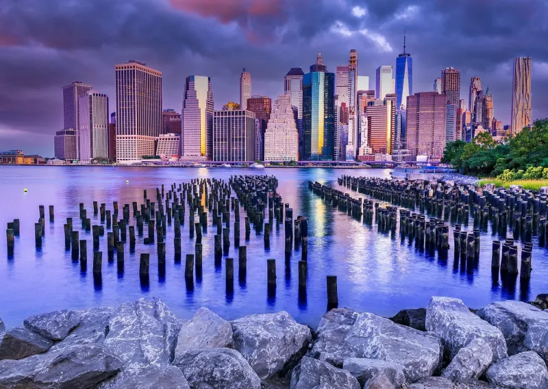 Cloudy Sky Over Manhattan, New York