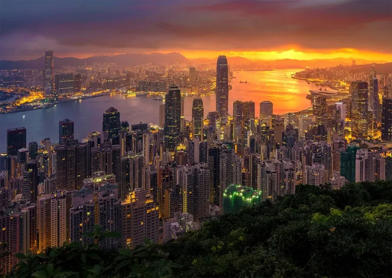 Hong Kong au Lever du Soleil