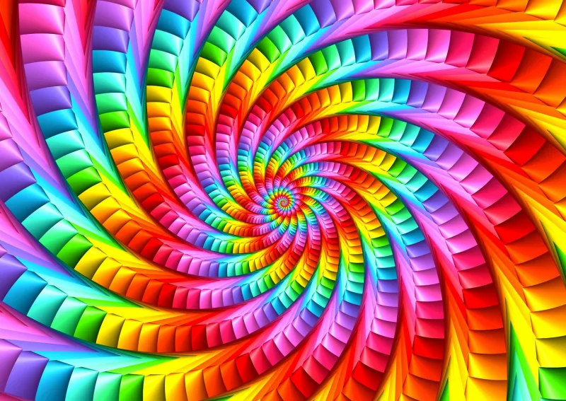 Psychedelic Rainbow Spiral
