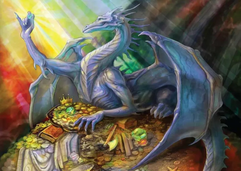Blue Dragon and Treasure