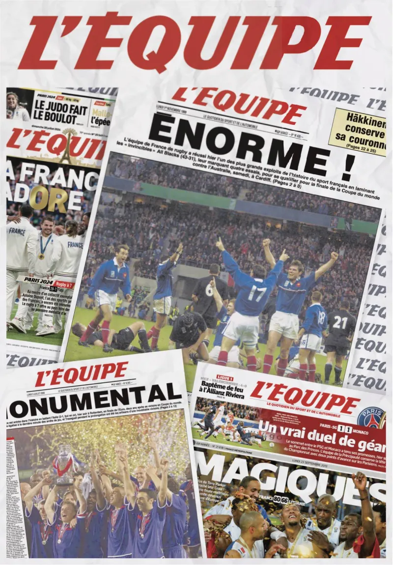 Les Exploits des Équipes de France - Football, Basket, Rugby