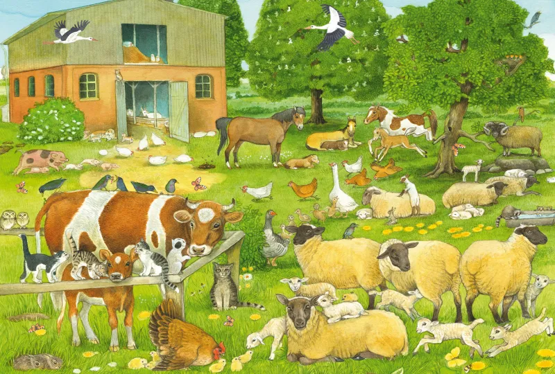 Familles d'Animaux à la Ferme
