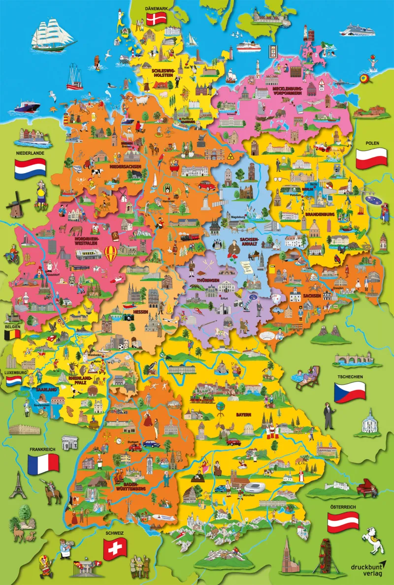 Carte de l'Allemagne avec Images