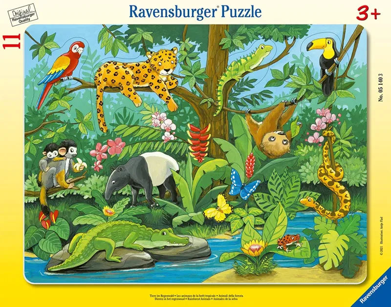 Puzzle Cadre - Animaux de la Forêt Tropicale