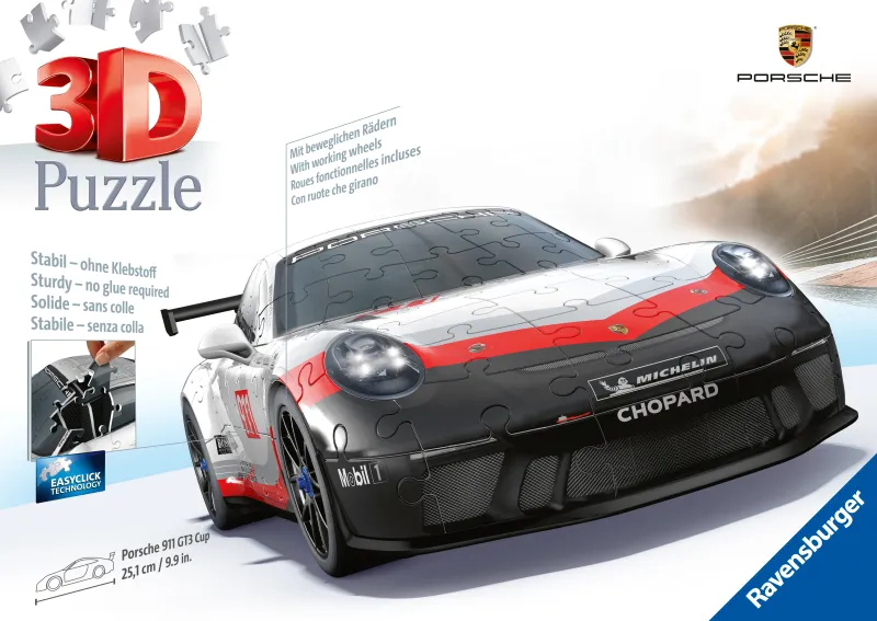 Puzzle 3D - Porsche 911 GT3 Cup (avec grille)