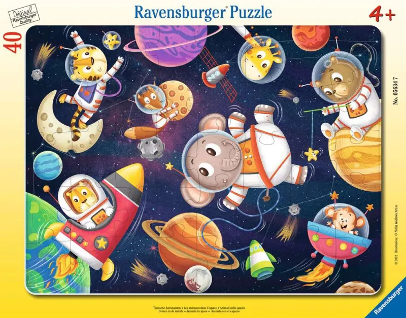 Puzzle Cadre - Astronautes animaux