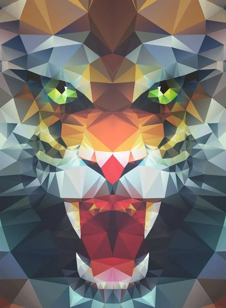 Lion Polygone