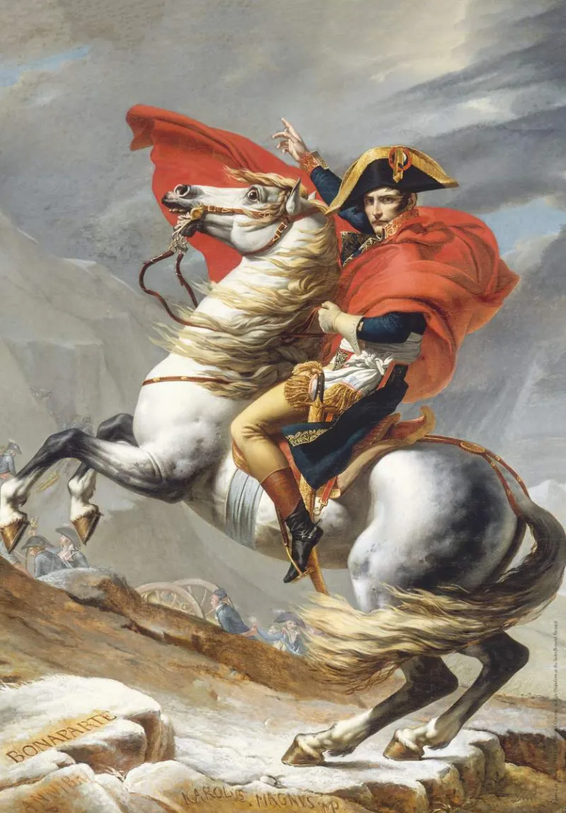 David Jacques-Louis : Napoléon Bonaparte franchissant les Alpes