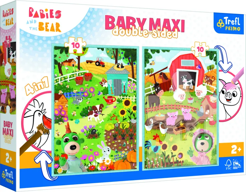 2 Puzzles - Baby Maxi Puzzle - Bébés Animaux