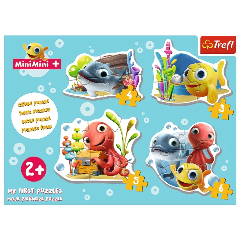 Puzzle Cadre - 4 Puzzles - Baby Classic Fish MiniMini
