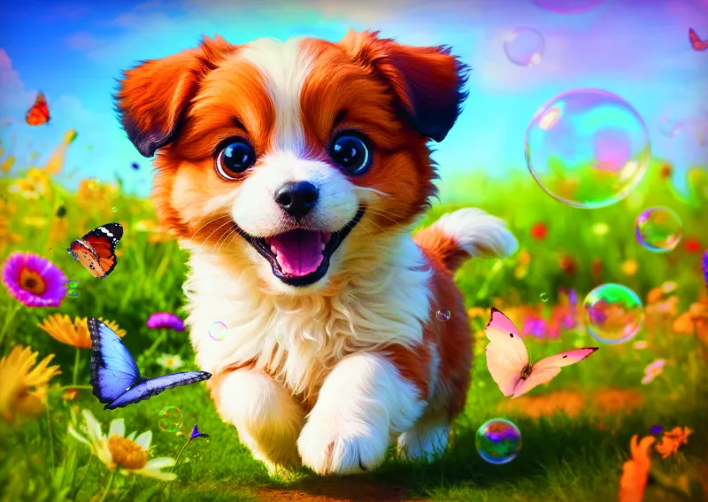 Chiot Heureux