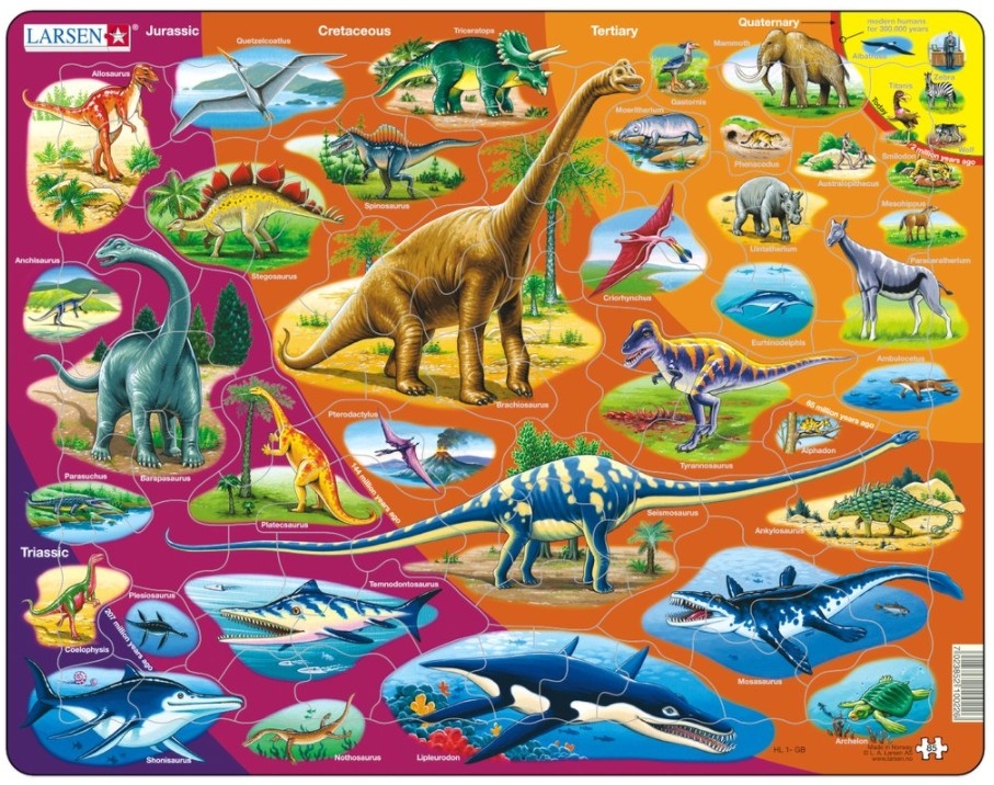 Puzzle Cadre - Dinosaures (en Anglais)