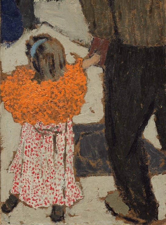 Edouard Vuillard : Enfant portant un foulard rouge, 1891